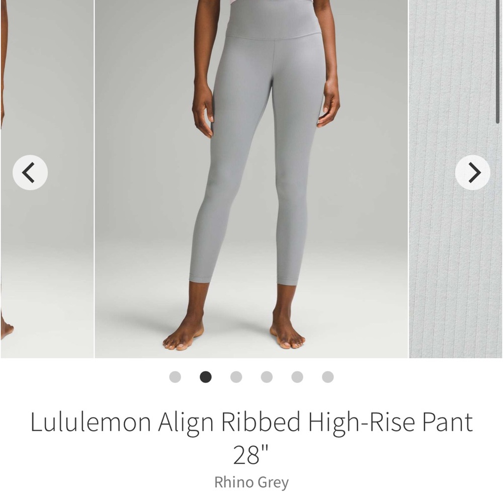 lululemon athletica Align Ribbed High-Rise Pant 28" - Gray